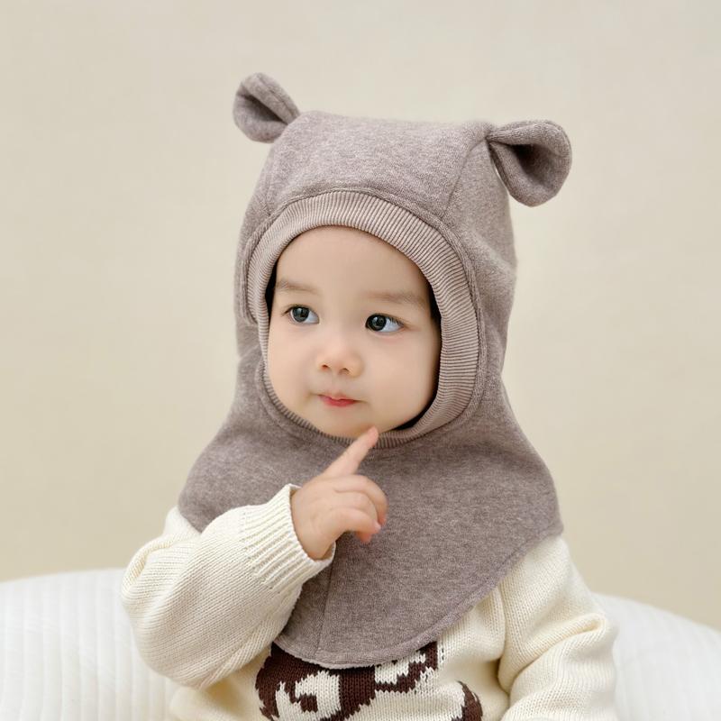 キッズ ベビー 耳帽子 かわいい 冬 子供 帽子 スカーフ ショール 男の子 女の子 オールインワン 帽子 ..
