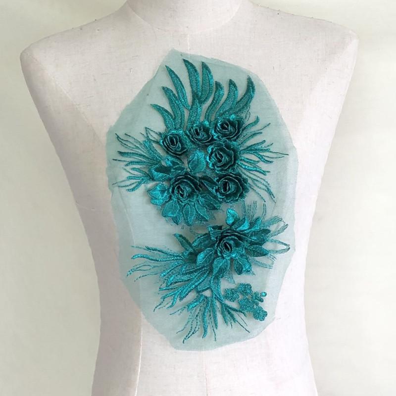ワッペン アップリケ パッチ 立体 花 刺繍 布 パッチ チャイナ 服 装飾 手縫い アクセサリー 植物 衣装 衣装 ドレス