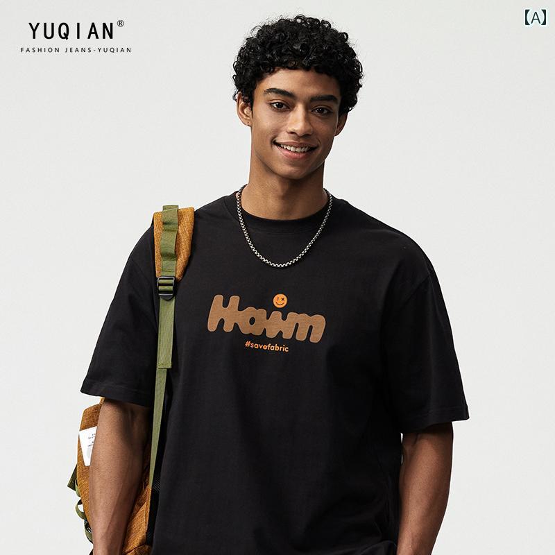 樂天商城 - Tシャツ おしゃれ ストリート メンズ 紳士服 シャツ Tシャツ ラウンドネック アメリカン コットン 半袖 プリント ショート丈