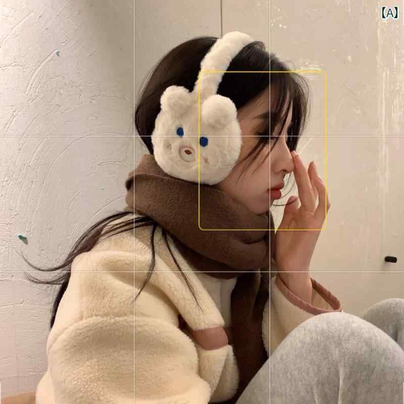 レディース サイクリング イヤーマフ イヤーウォーマー シンプル クマ かわいい ぬいぐるみ 暖かい 冬