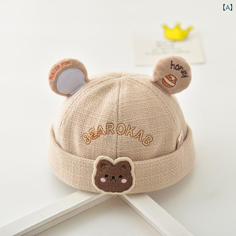 ベビー 帽子 かわいい ドームキャップ 耳 頭部保護 カラフル 春秋冬生児 幼児 ふわふわ コットン 海賊..