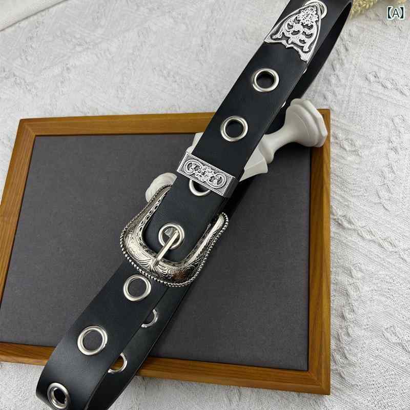 レディース カジュアル ジーンズ ベルト 黒 快適全 穴 ウエスト バンド 飾り スカート スーツ セーター アウター用 ワイド ガードル