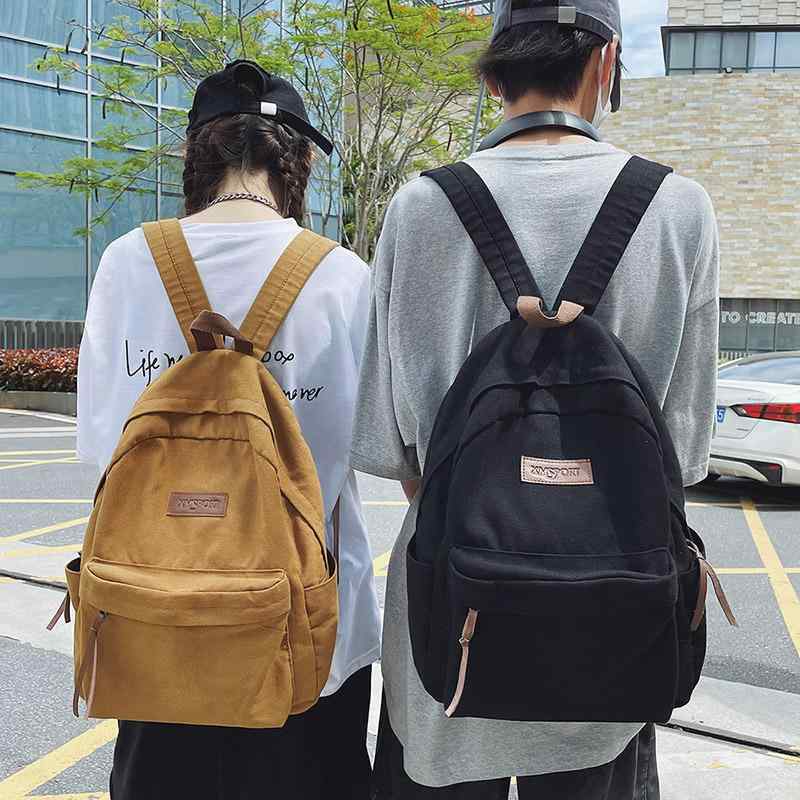 バッグ リュック ウォッシュ キャンバス スクール 男性 大学生 韓国 高校生 シンプル レトロ バック パック 女性 バック パック トラベル