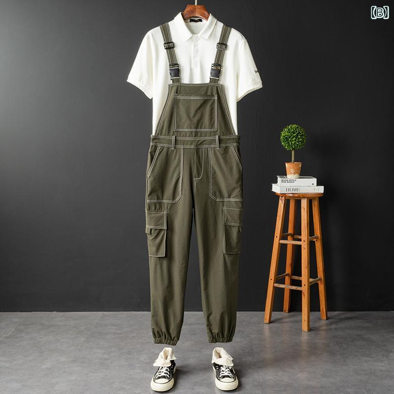オーバーオール サロペット おしゃれ 作業着 ストリート パターン ワークウェア 作業 ズボン 夏 ハウスキーピング バトラー