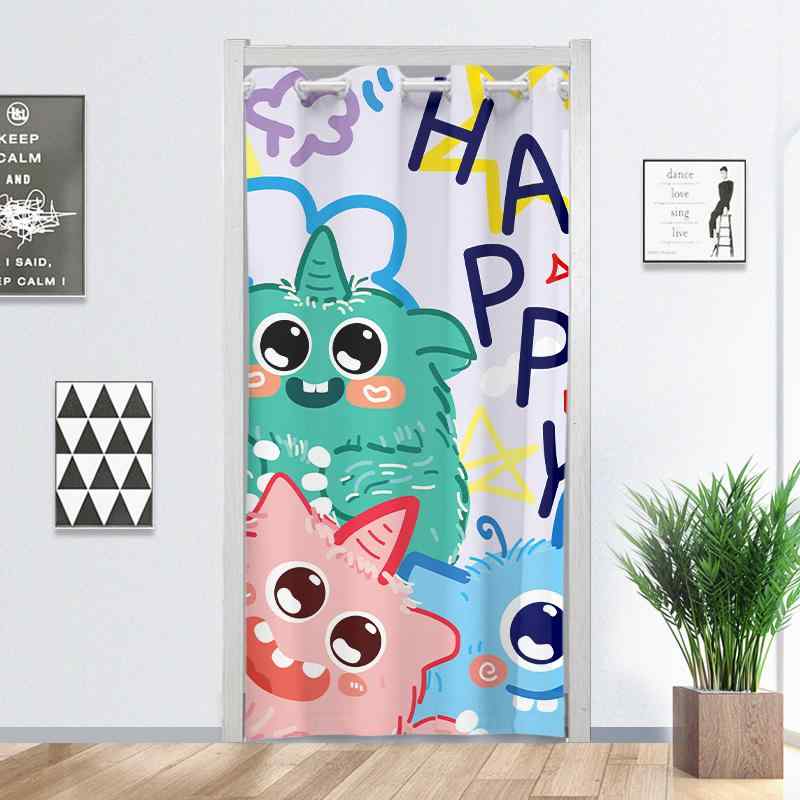 ドア カーテン 間仕切り カーテン リビングルーム ハーフ カーテン 装飾 おしゃれ 種類豊富 ストレッチポール ストレッチロッド