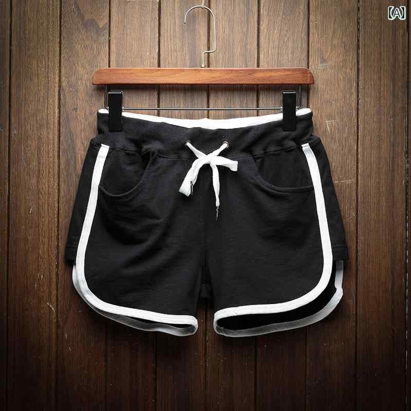 メンズ パンツ 三分丈 ウルトラ ショーツ コットン スポーツ ランニング フィットネス ホーム スリーピング ホット カップル ビーチ