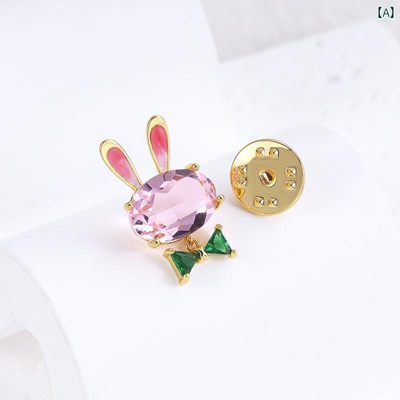 レディース アクセサリー ブローチ おしゃれ 服装飾 美しい かわいい ハイエンド バニー クリスタル スーツ コサージュ 蝶 ネクタイ ピン