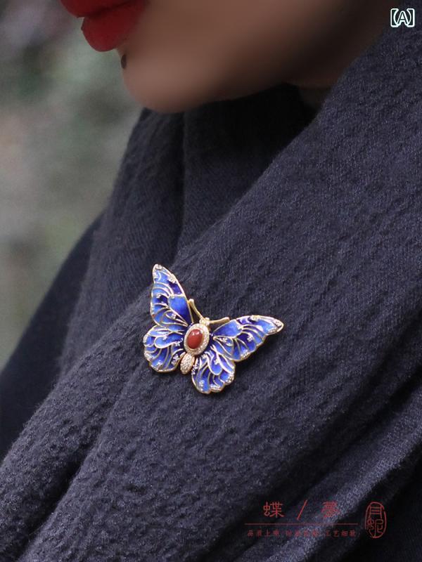 スカーフ バックル おしゃれ ダニ バタフライ ドリーム S925 スターリングシルバー バタフライ レトロ ..