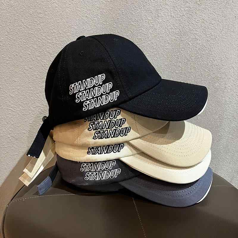 ベースボールキャップ カジュアル サイド レター 刺繍 レディース 帽子 夏 ベースボール キャップ メンズ ストリート バイザー カップル 黒い ひさし キャップ ファッション メンズ レディース兼