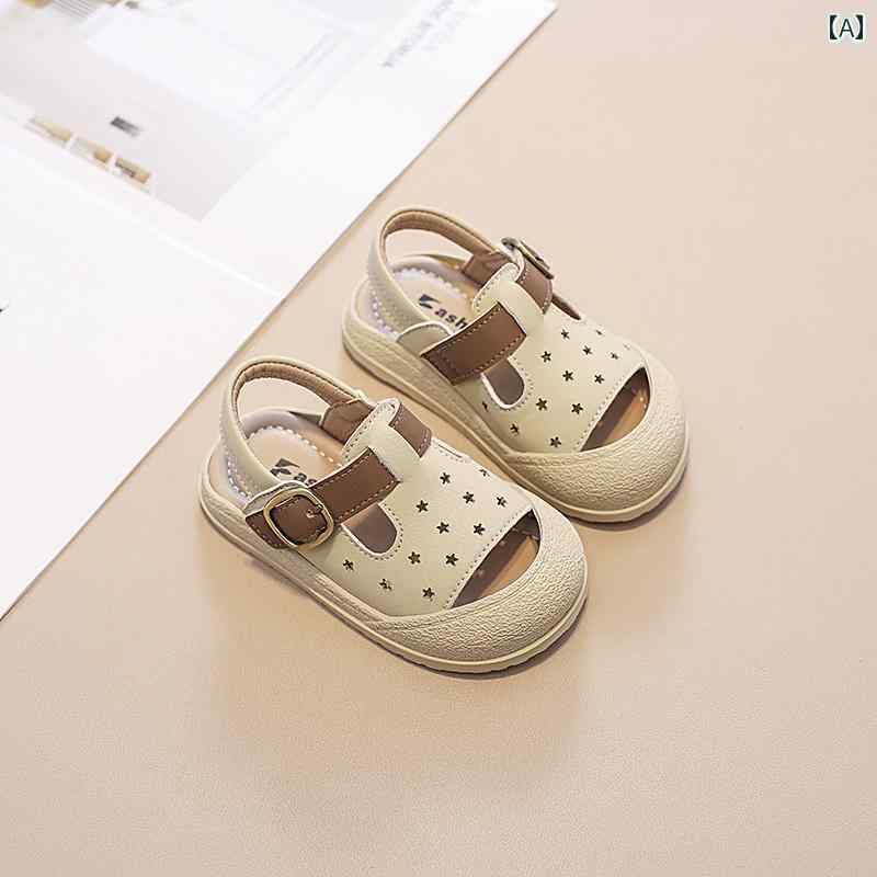 夏 サンダル かわいい キッズ ジュニア シューズ シンプル スタイリッシュ 滑り防止 幼児 靴 夏 アンチ..