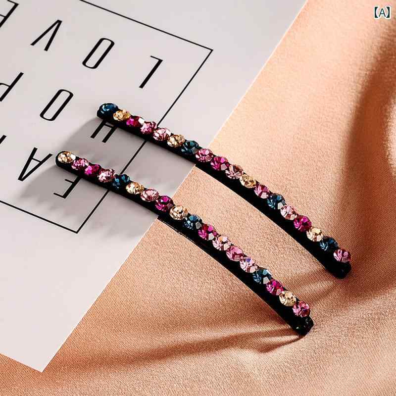 ヘアクリップ キラキラ ラインストーン 髪留めヘアピン 髪飾り ヘアアクセサリー アップヘア おしゃれ ..