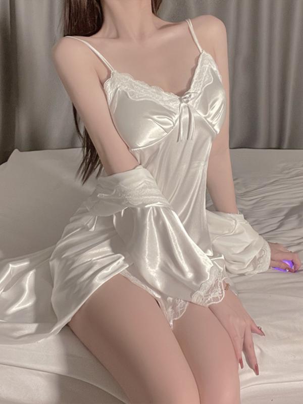 ベビードール ランジェリー パジャマ レディース 夏 レースネグリジェ かわいい セクシー お泊り 魅惑 胸パッド レディース ひんやり 涼しい 快適 キャミソール ホーム 服 セット