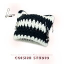 帽子 パンク 小悪魔耳 ウール レディース 秋冬 クール ニット プルオーバー クール