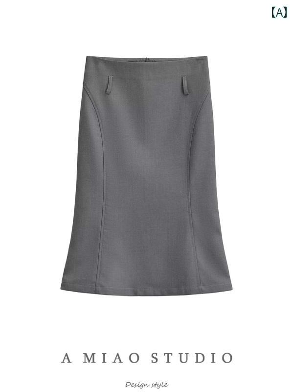 レディース ファッション 女性用 ハイエンド リア スリット フィッシュ テール スカート アメリカン レ..