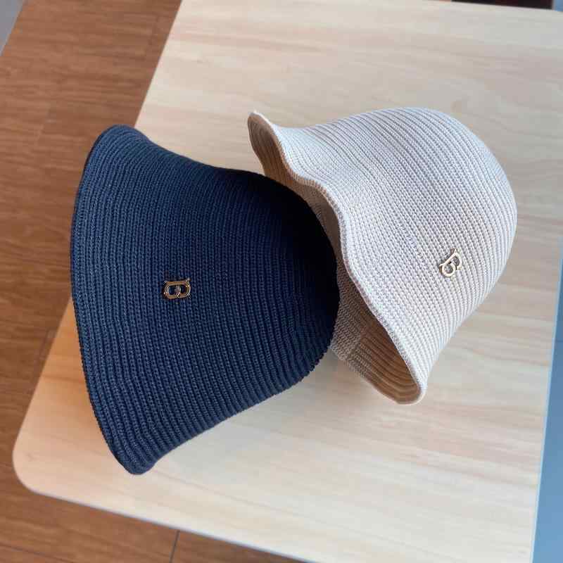 レディース 春 夏 カジュアル ニット 帽子 韓国 B レター フィッシャーマン ハット バイザー 小さい バ..