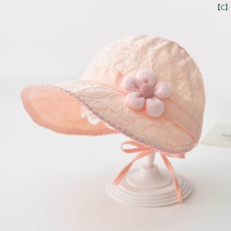 新生児 帽子 ベビー 夏 薄手 赤ちゃん 太陽 子供 つば広 プリンセス アヒル 舌 日焼け防止 かわいい