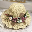 麦わら帽子 ストローハット 帽子 ハット 日焼け防止 ワイド レジャー トラベル 旅行 ビーチ サンシェード 通気性 メッシュ 日よけ アウトドア レディース