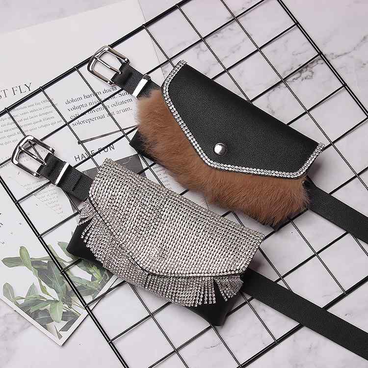 ベルト ライン ストーン バッグ レディース ファッション アクセサリー カジュアル ベルト ウエスト バンド おしゃれ(4.0)