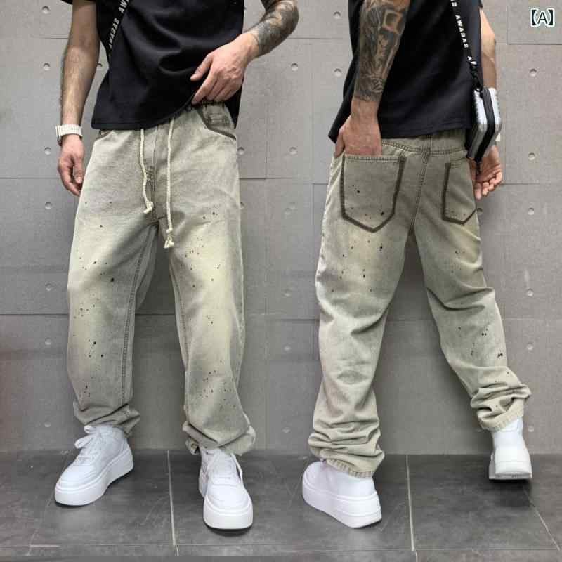 Half Pants, Shorts - 韓国 レトロ 春夏 ジーンズ メンズ ズボン デニム ストレート メンズ カジュアル