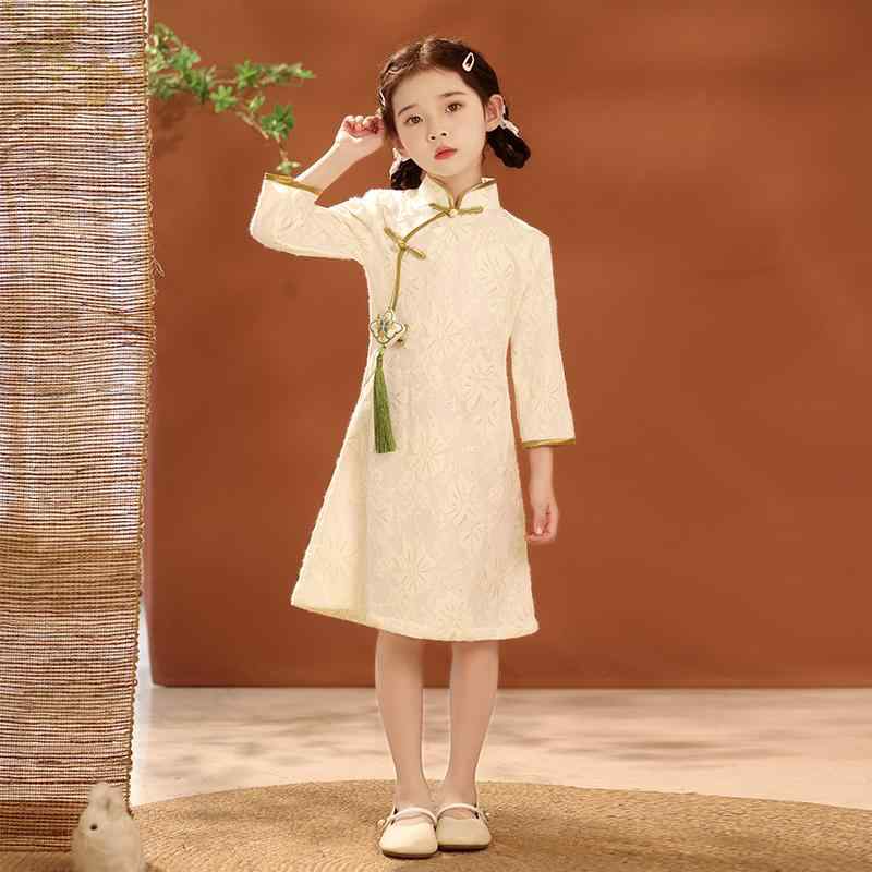 チャイナ ドレス かわいい 女の子 レトロ 子供 チャイナ風 少女 レトロ 唐 スーツ 中国風 キッズ ワンピース