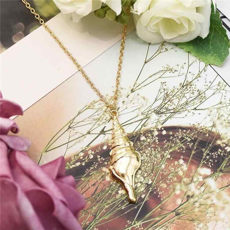 アクセサリー 秋 冬 ネックレス エスニック 首飾り 民族風 新 優雅 合金 巻貝 ロング ファッション シンプル セーター チェーン