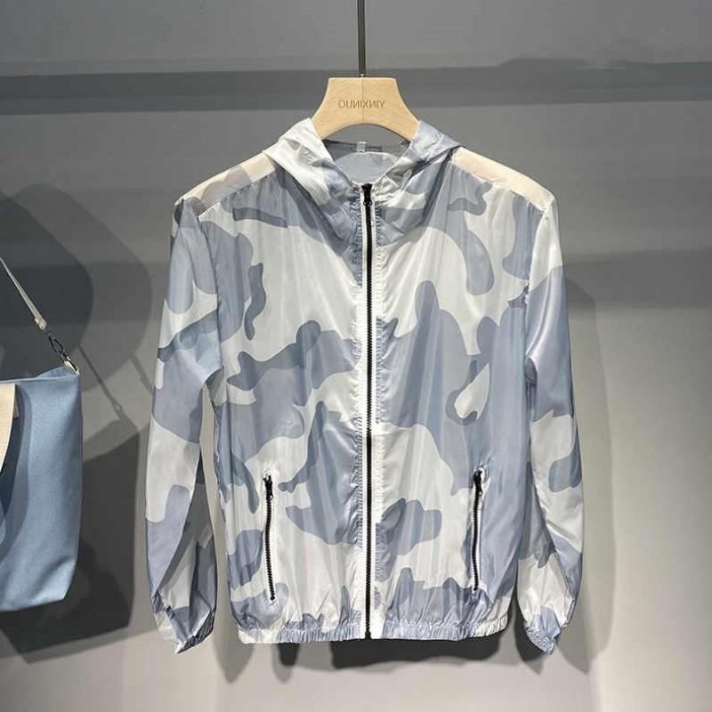 トップス ジャケット ラッシュガード メンズ レディース 春夏 スリム 薄型 フード付き パーカー 迷彩 ..