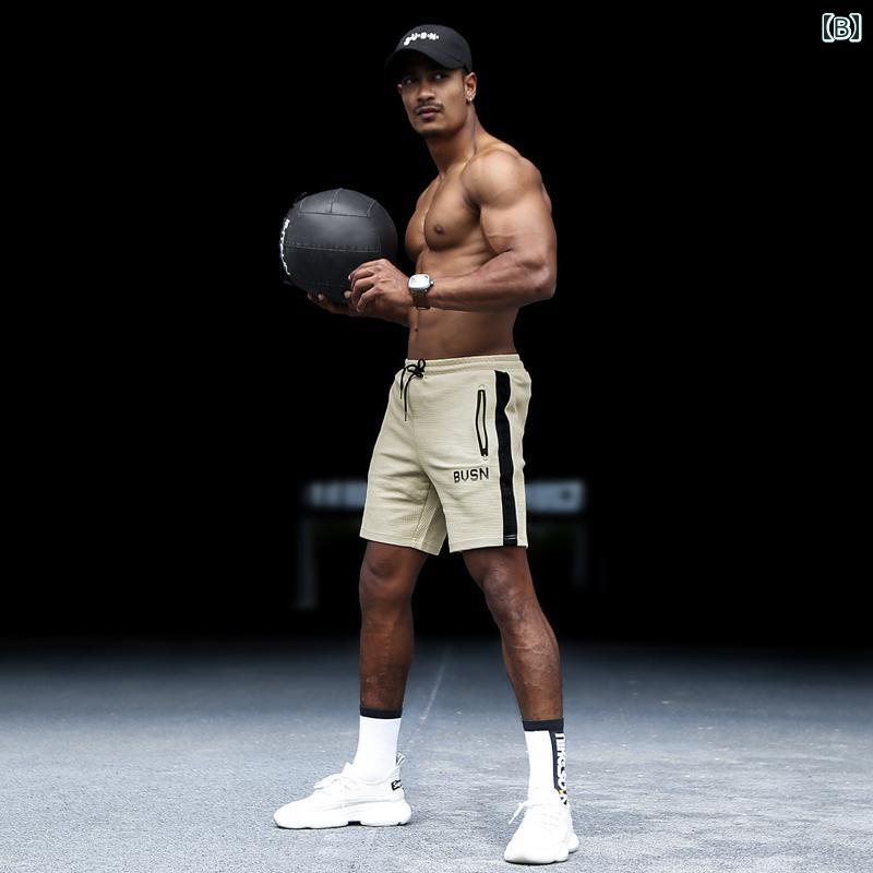 パンツ フィットネス メンズ マッスル スポーツ ショーツ トレーニング ランニング 通気性 カラーマッチング アメリカン アウトドア カジュアル 夏