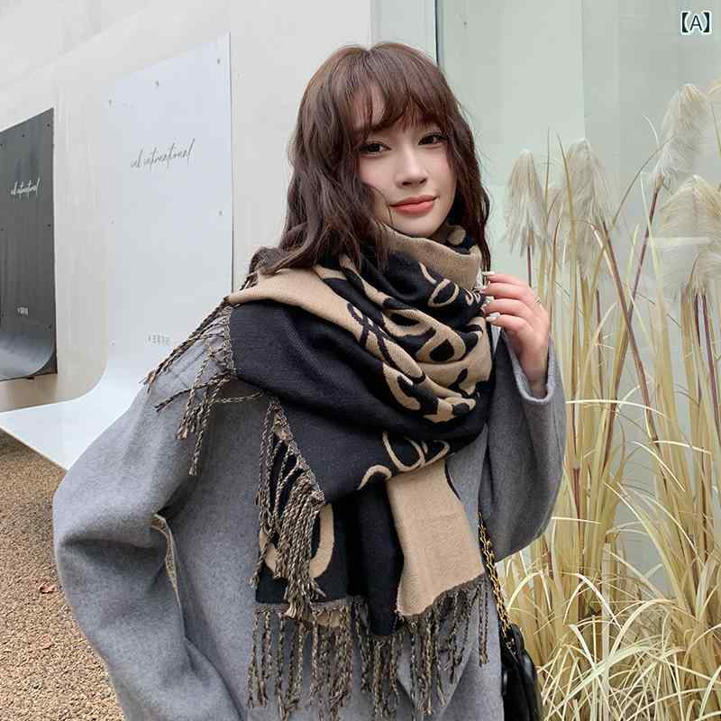 秋 冬 マフラー サファイア ブルー 暖かい スカーフ 女性 韓国 ロング 厚手 防寒 ...