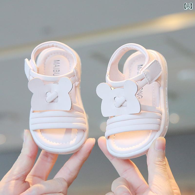 靴 シューズ 靴 サンダル キッズ 女児 赤ちゃん 1歳 子供 ソフトレザー プリンセス 滑りにくい ベビー 夏 女の子 幼児 包頭 サンダル