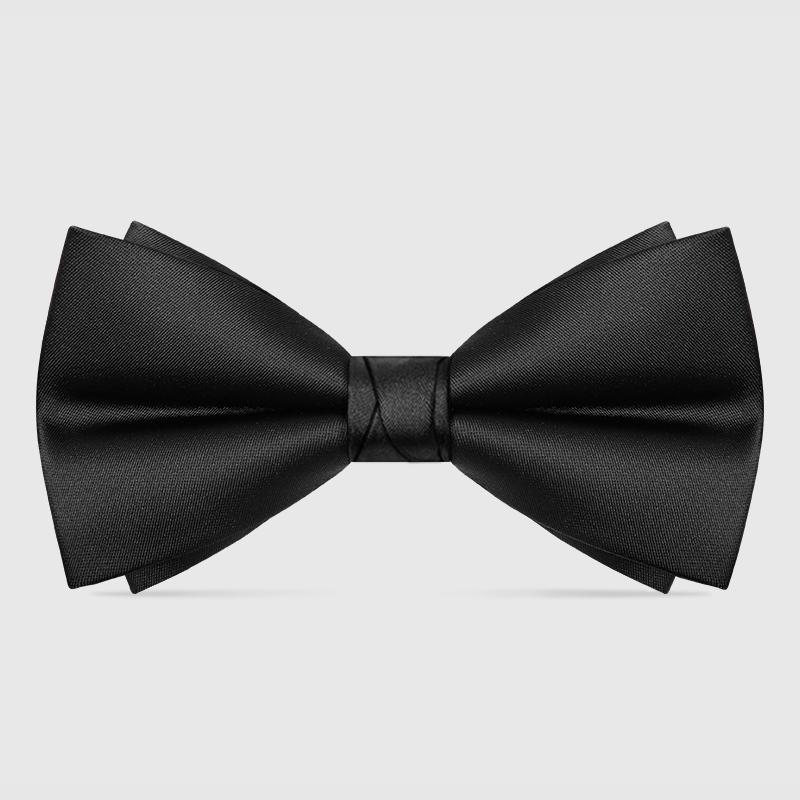 アクセサリー メンズ 蝶 ネクタイ ボウタイ 黒 無地 ハイエンド ビジネス スーツ 新郎 結婚式 ホスティング パフォーマンス リボン