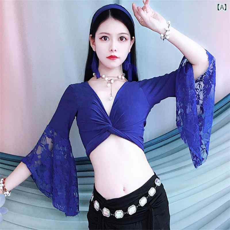 ベリーダンス 衣装 コスチューム レディース ダンス 秋冬 ベリーダンス 服 レース ...