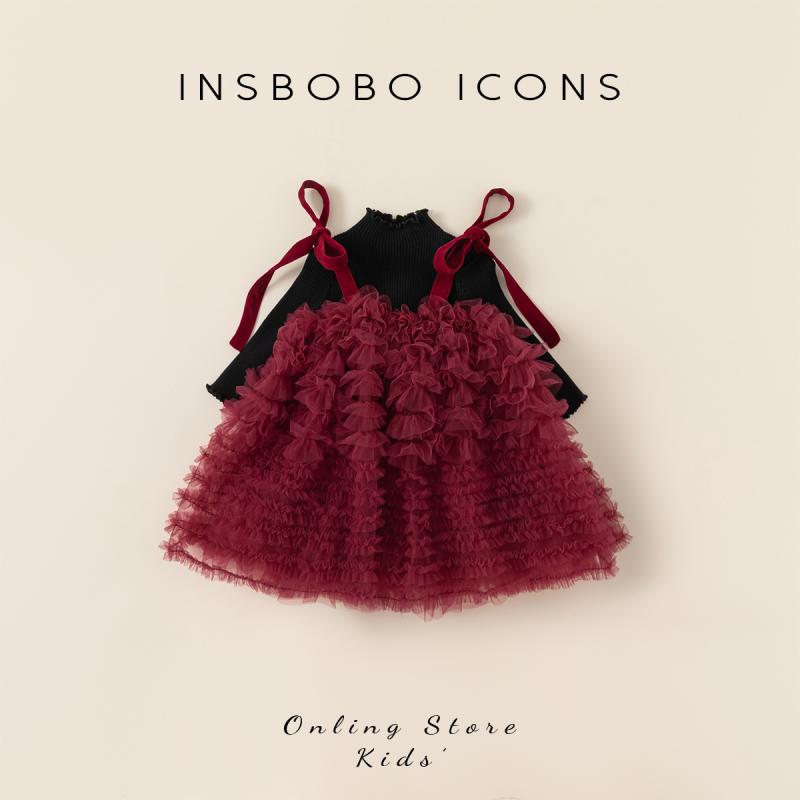 ベビー 子供服 キッズ 冬 長袖 トップス チュチュワンピース かわいい おしゃれ 着やい 動きやい 韓国 外遊び レジャー お祝い 撮影 学校 幼稚園 保育園