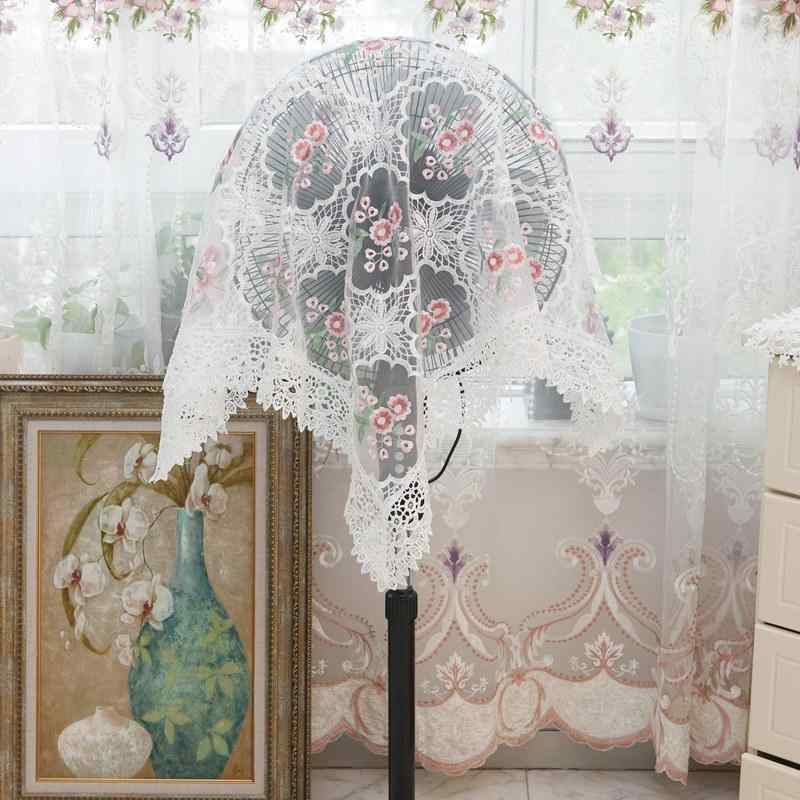 カバー インテリア おしゃれ レース エレガント シンプル モダン デスクトップ ファンカバー 布 アイロ..