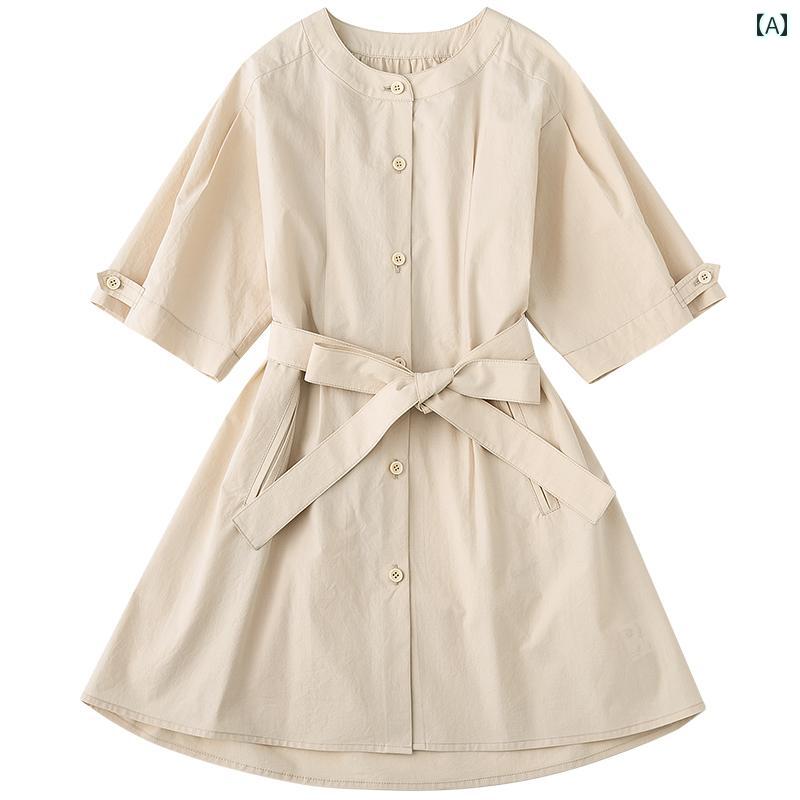 ドレス ワンピース キッズ かわいい ナチュラル 子供服 半袖 夏服 ハイエンド フランス 綿 ベルト ウインドブレーカー スタイル 女の子