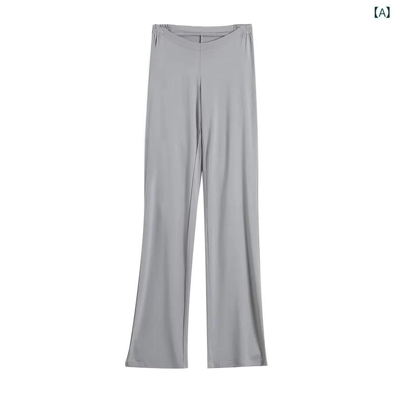 パンツ レディース アメリカ ローウエスト フィットネス ヨガ カジュアル 春秋 ゆったり スリム ワイド ロング