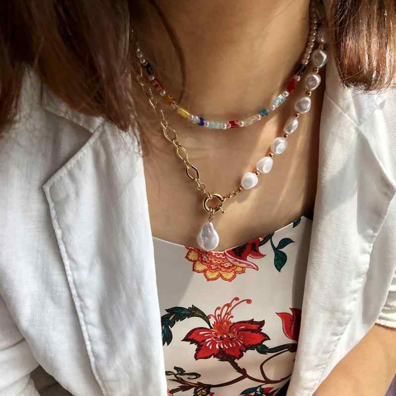 Rhinestone - ネックレス レディース シンプル パールペンダント ライト ショート ネックレス 魅惑 鎖骨 チェーン アクセサリー