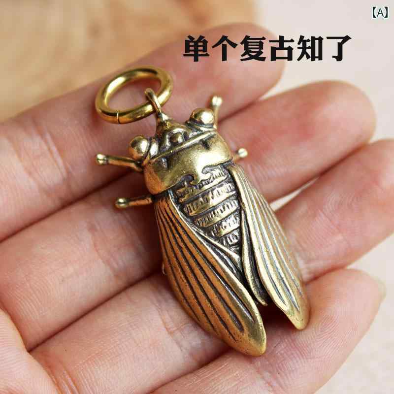 レトロ 車 キーホルダー ペンダント キーアクセサリー キーチェーン ストラップ メンズ レディース兼 チャイナテイスト 装飾品 真鍮