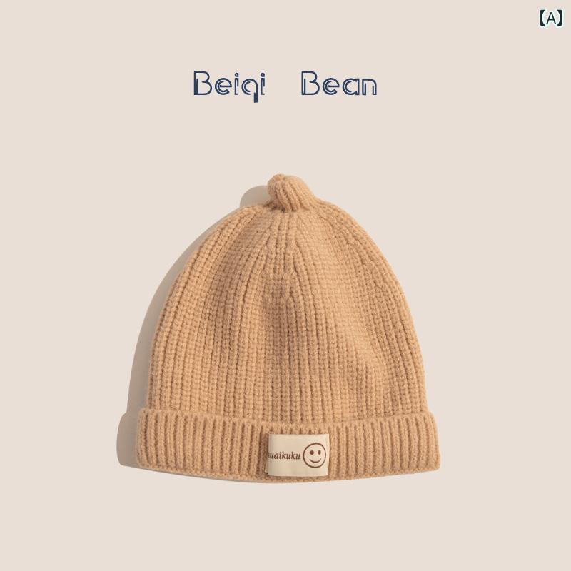 ニット帽 キッズ ベビー 帽子 秋冬 暖かい 男の子 ガールズ かわいい おしゃぶり型 厚手 かわいい プルオーバー ベビー ウール 帽子