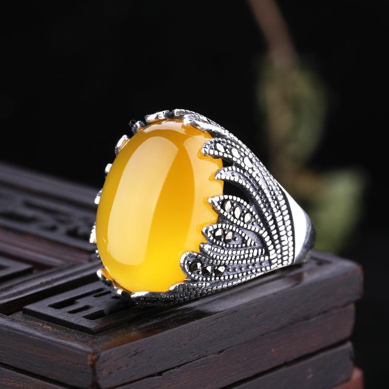 指輪 空枠 925 スターリング シルバー レトロ リング 空 ホルダー レディース アンバー アクセサリー ..