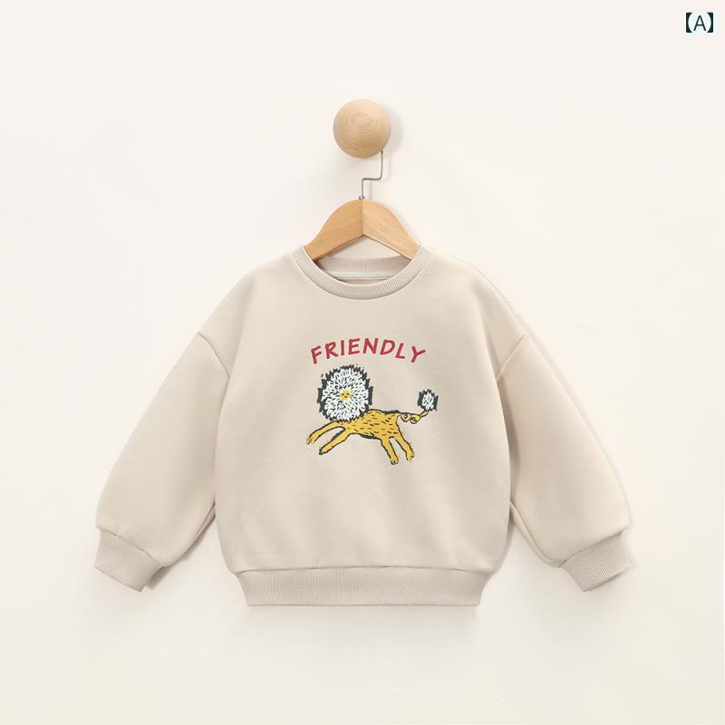 ベビー服 赤ちゃん トップス スウェット カジュアル レトロ クラシック かわいい おしゃれ 秋冬 厚手