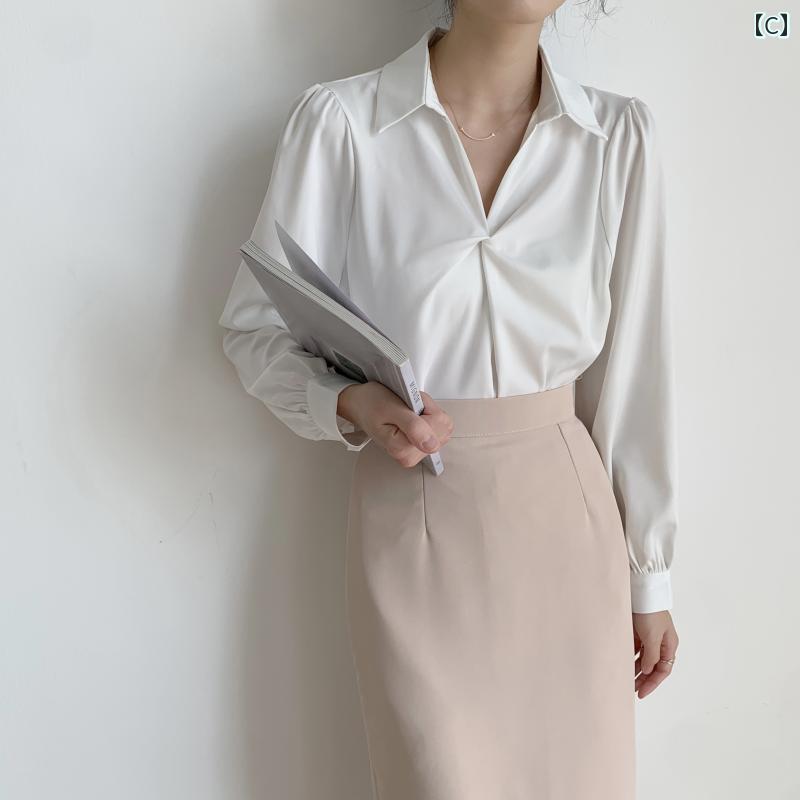 スカート スーツ ストレート セミタイト レディース ミモレ丈 ピンク ブラック セットアップ ポロ襟シャツ 白 フェミニン 上品 スタイリッシュ エレガント シック フォーマル 春秋冬 オフィス