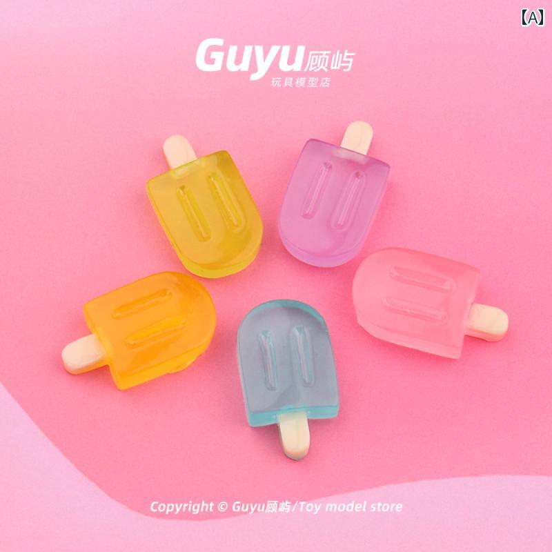 キッズ カラフル 蛍光 発光 キャンディー 模型 装飾品 かわいい ミニチュア フィギュア おもちゃ アクセサリー