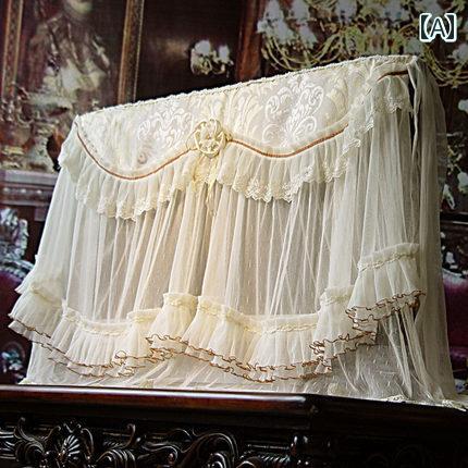 テレビカバー レース 防塵 おしゃれ ダスト 保護 クロス 液晶TVカバー 布 生活品 インテリア 吊り下げ ゴージャス