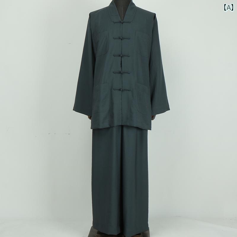 僧侶服 ショート ジャケット 抗しわ 通気性 快適 綿 ジャケット スーツ 僧侶服