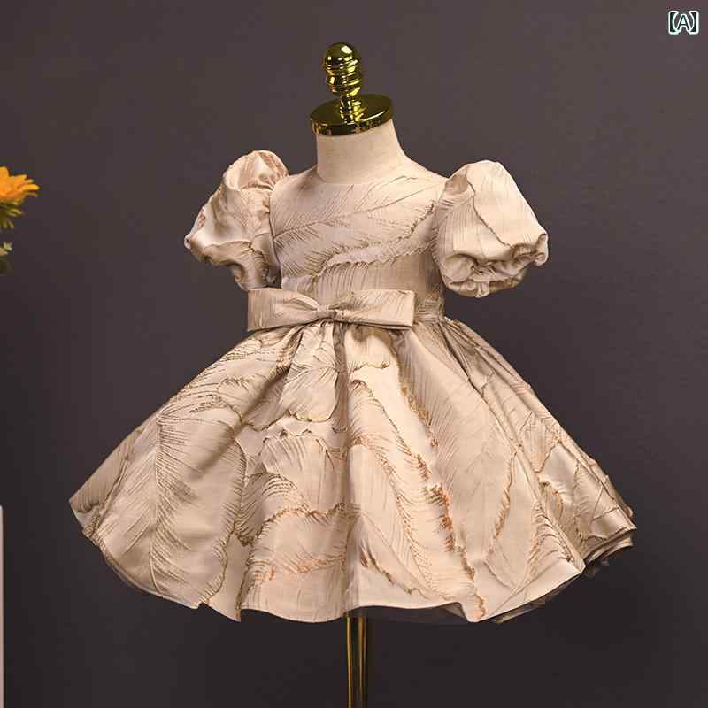 ドレス スカート 女の子 フラワーガール ベビー 1歳 誕生日 パーティー ホスト 子供 プリンセス 結婚式 アイス ブルー