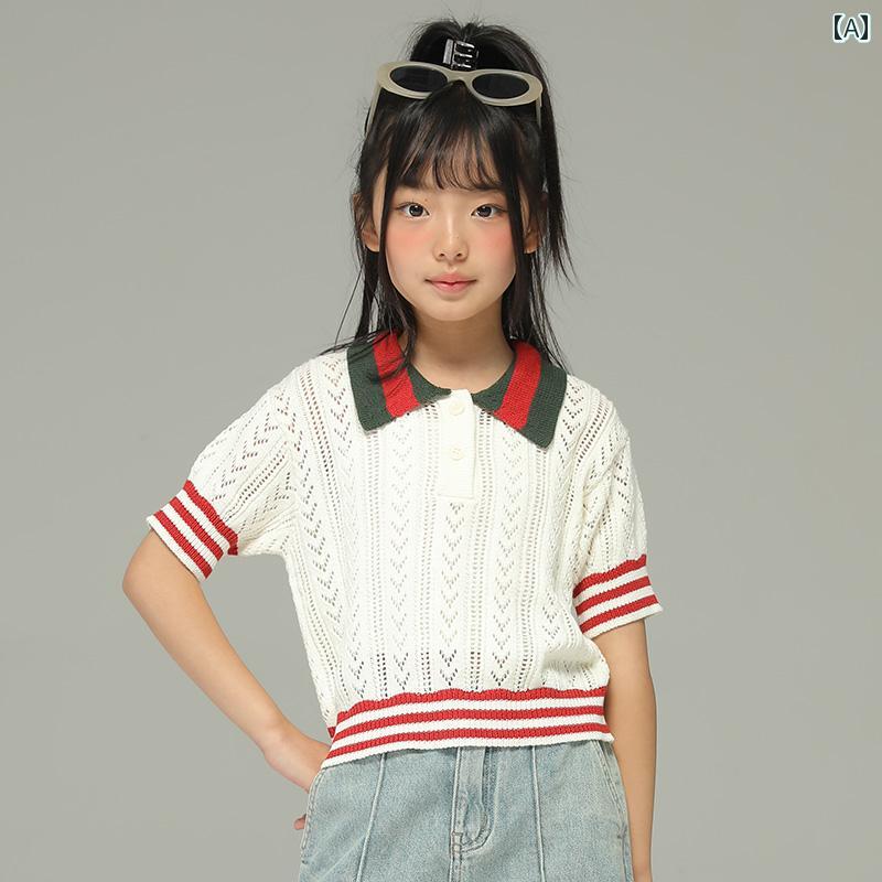 トップス 子供服 おしゃれ ナチュラル 普段着 キッズ 小さい 女の子 夏 薄手 エアコン セーター 子供用 セーター 大きい 子供用