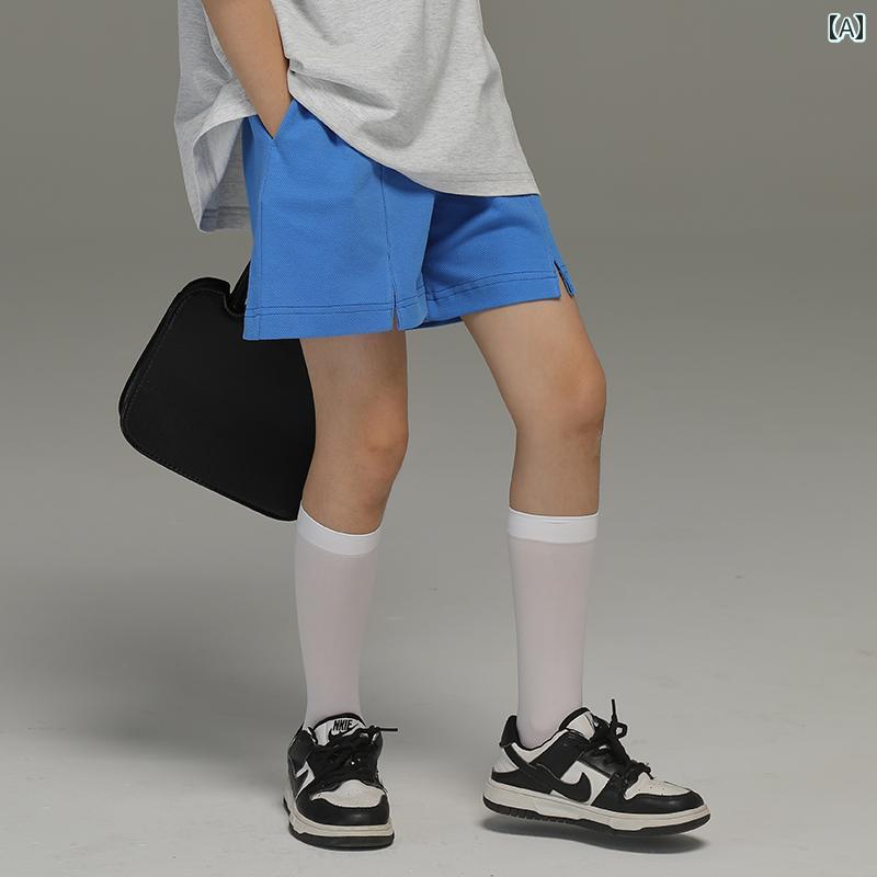 パンツ ショートパンツ キッズ 短パン 動きやすい 女の子 服 女の子 カジュアル スリット ソリッドカラー 子供用 夏 薄手 ミディアム 中型 大型 子供用 スポーツ ホット