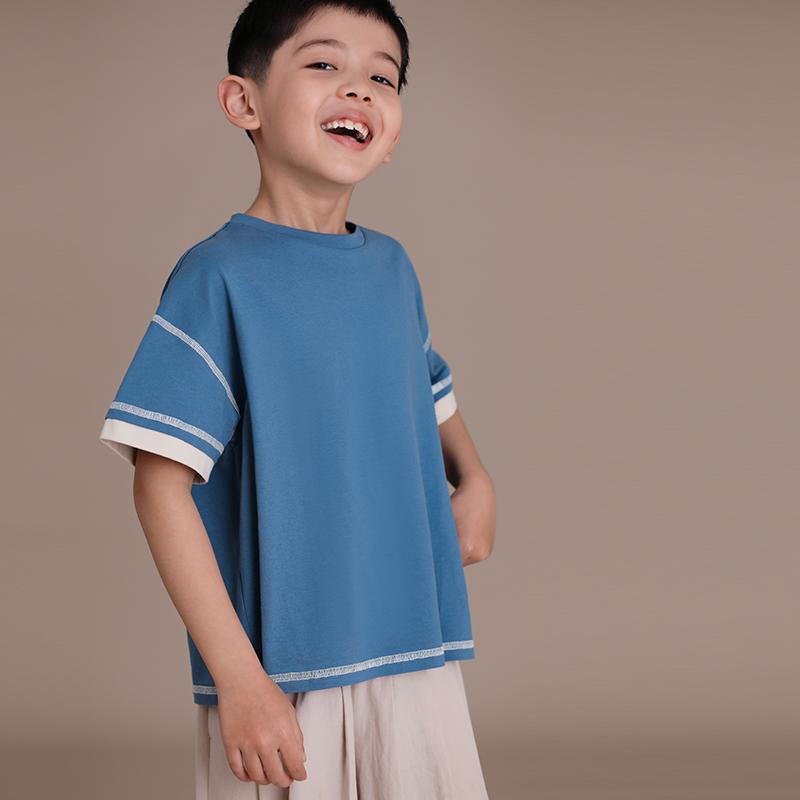 Tシャツ キッズ おしゃれ ナチュラル 子供服 夏 男の子 女の子 親子 スタイル ゆったり ラウンドネック 無地 カジュアル 綿 半袖