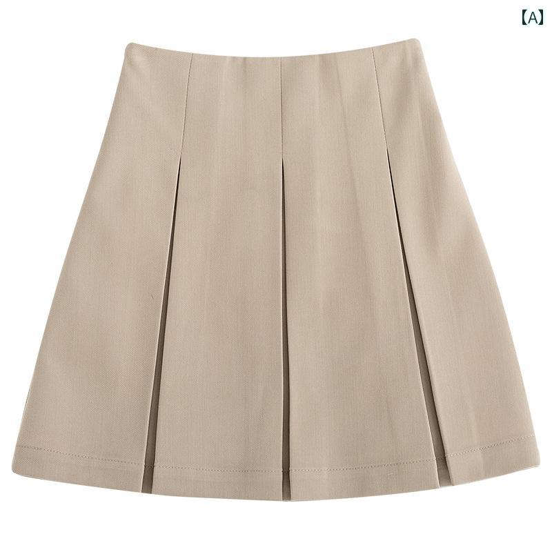 スカート 子供服 ボトムス ナチュラル 普段着 キッズ 秋 女の子 子供 親子 裏起毛 シンプル カレッジ スタイル ウエスト ゴム aライン プリーツスカート