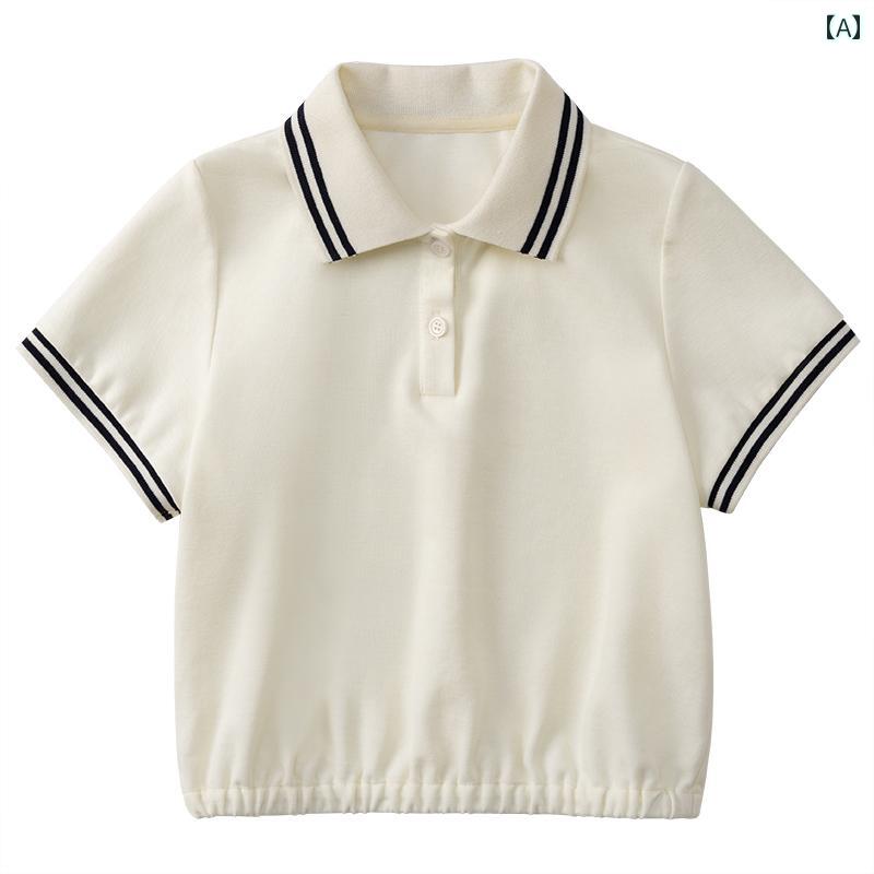 トップス ポロシャツ キッズ おしゃれ ナチュラル 子供服用 Tシャツ カジュアル 男の子 女の子 半袖 ベビー 服 夏 薄手